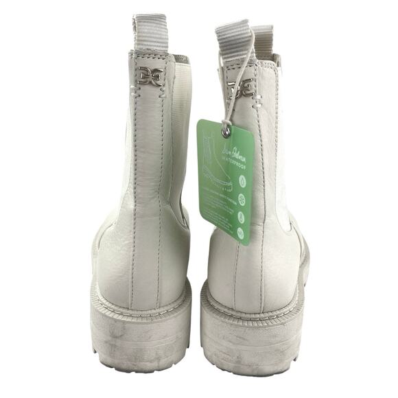 Sam Edelman Laguna Women's Gray Leather Round Toe Platform Chelsea Boots Sz 8.5 - Picture 3 of 5